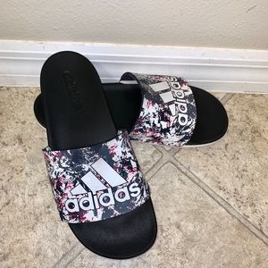 adidas floral slide
